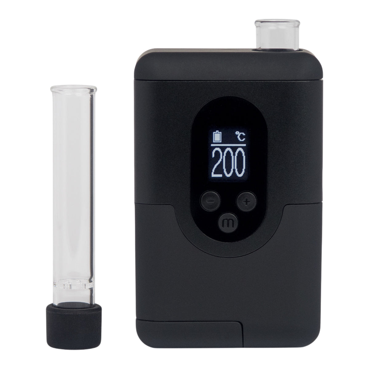 Arizer ArGo mit langem Glasmundstück von der Seite
