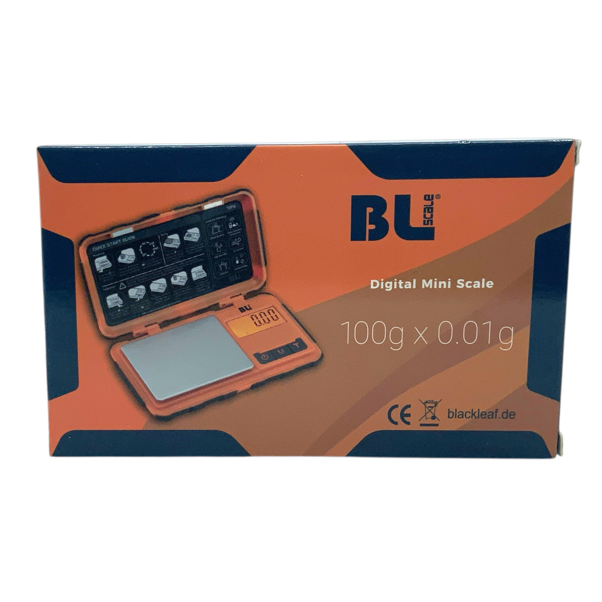 Black Leaf stossfeste Mini Scale Feinwaage Orange Verpackung