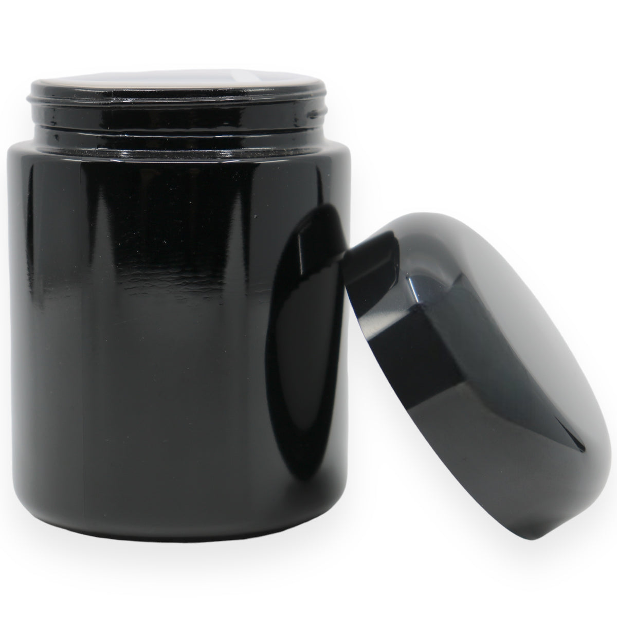 Blackleaf Violettglas Aufbewahrungsdose 250ml geöffnet