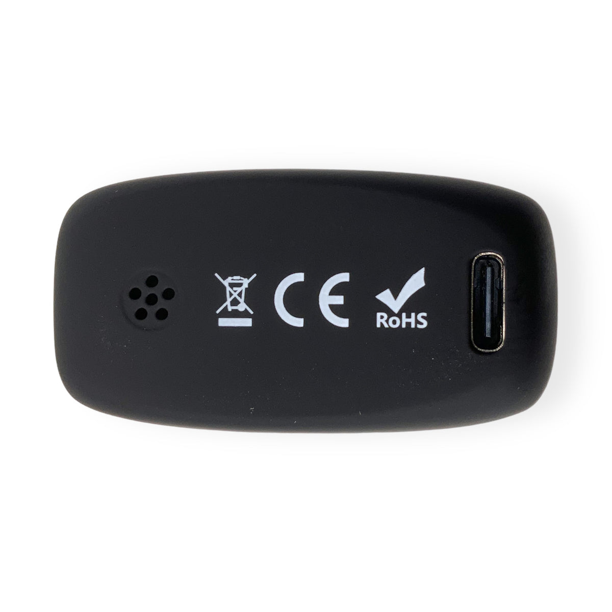 Unterseite des FENiX Mini+ mit USB-C-Anschluss und Kennzeichen