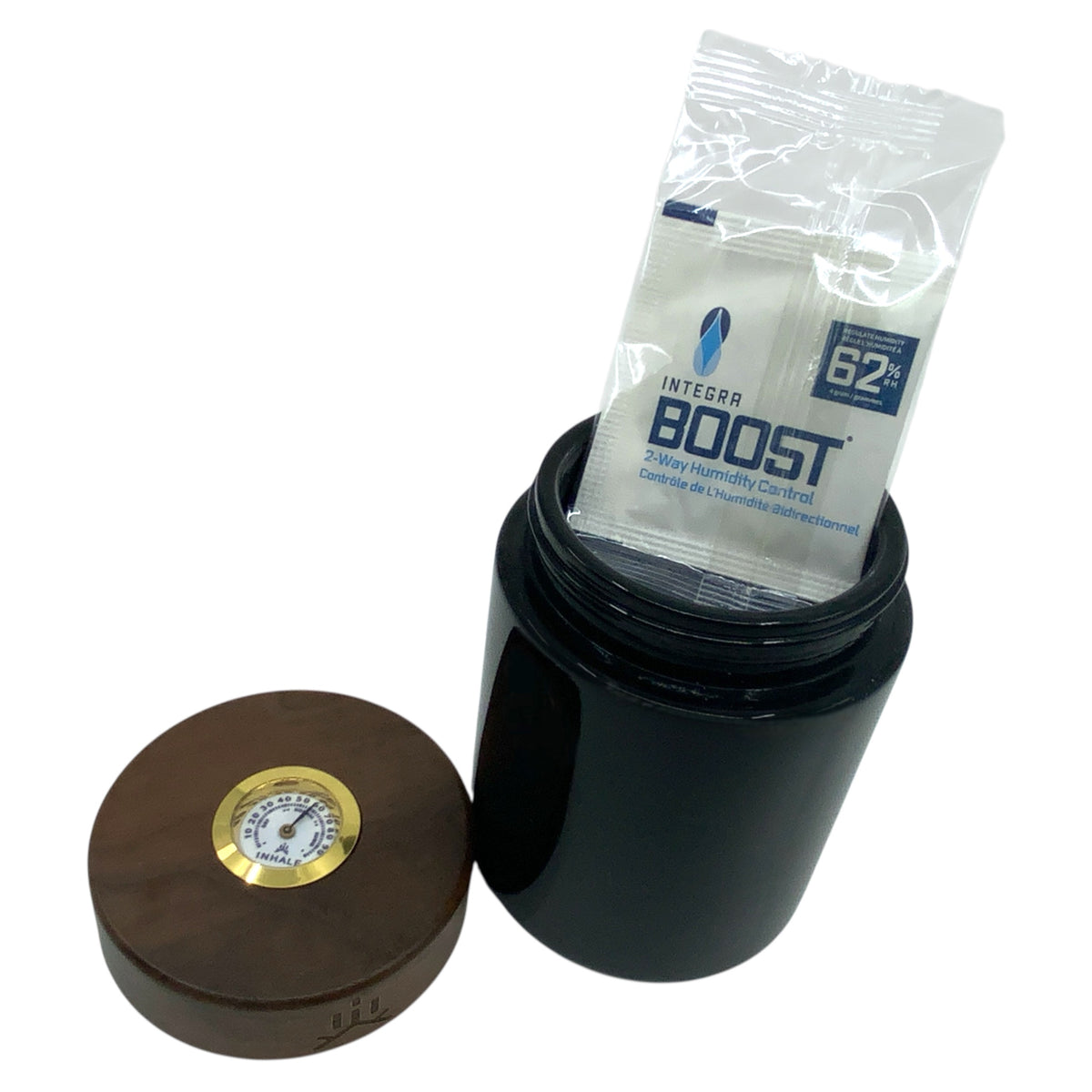 Inhale Infinity Jar 200ml geöffnet mit Integra Boost