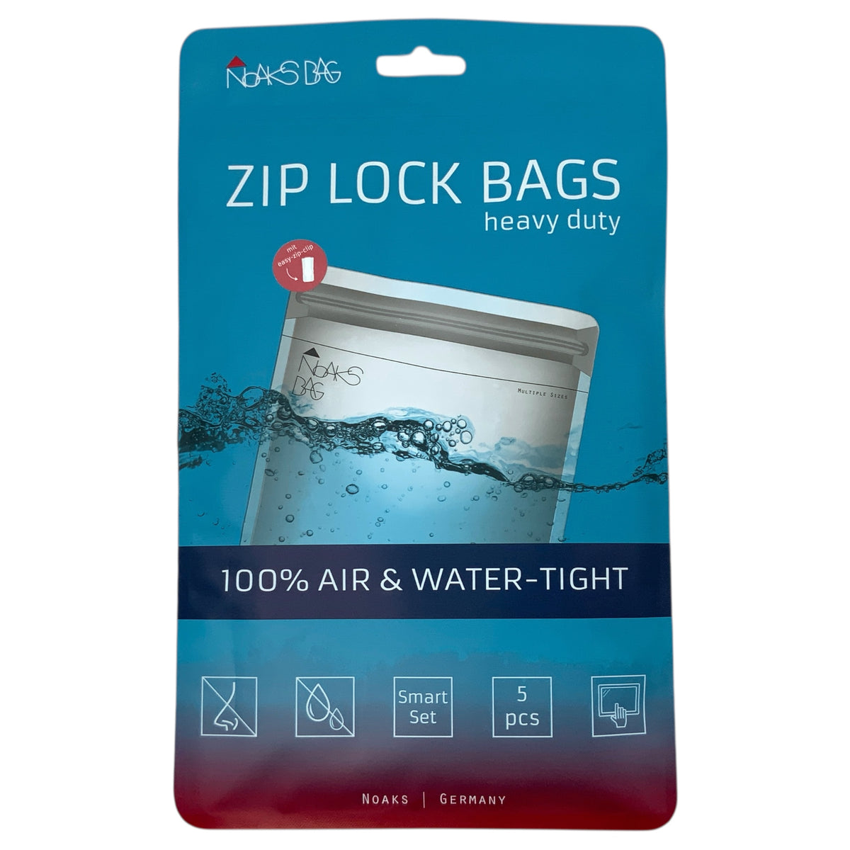 Noaks Bags Zip Lock Bags Smart Set vordereite Verpackung
