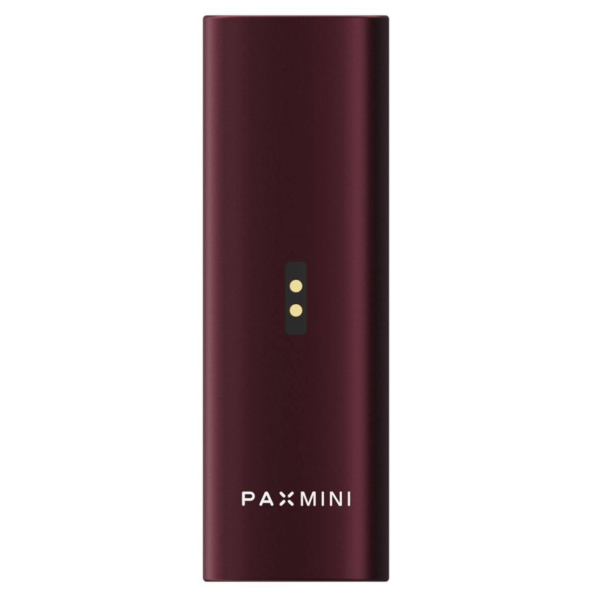 Pax Mini 2025 Oxblood von hinten mit Ladekontakten und Schriftzug