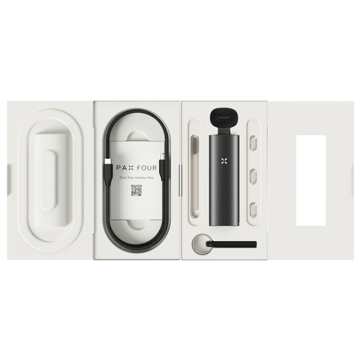 Pax FOUR Onyx in der Verpackung mit Zubehör
