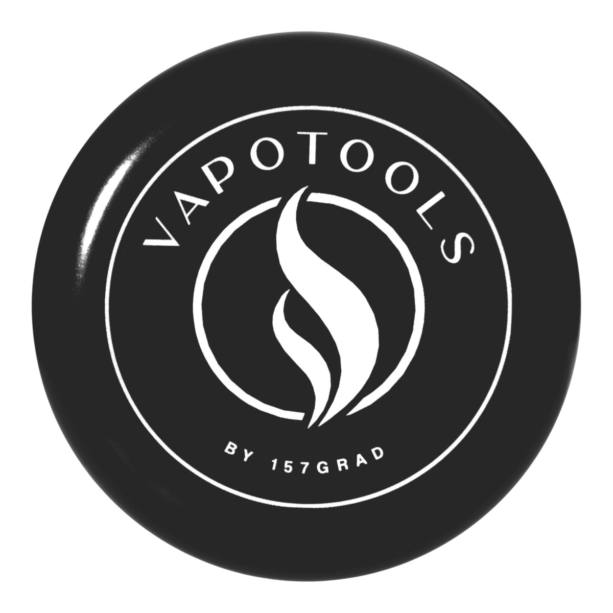 Vapotools by 157Grad Ceramic Herb Grinder 4teilig Schwarz Logo Details