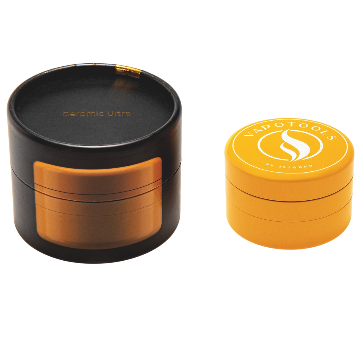 Vapotools by 157Grad Ceramic Ultra Grinder Gelb mit Verpackung