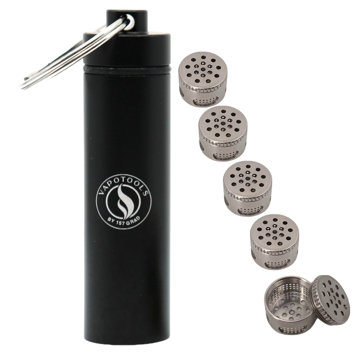 Vapotools by 157Grad Mighty Dosierkapselset zum schrauben mit Caddy