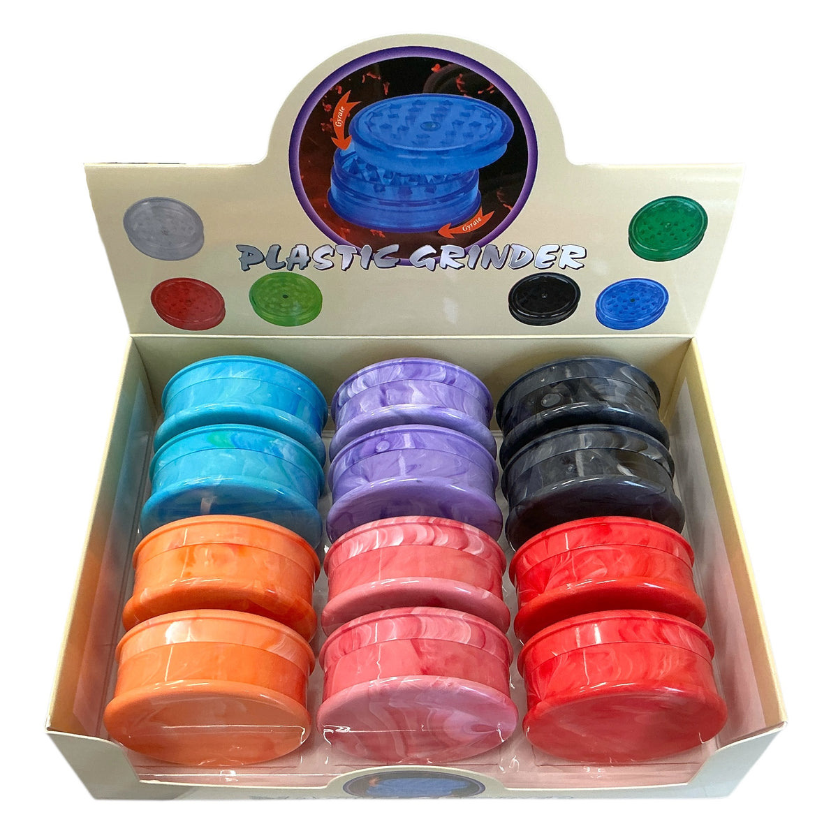 Vapotools by 157Grad Plastik Grinder 3tlg in 6 Farben in Verpackung