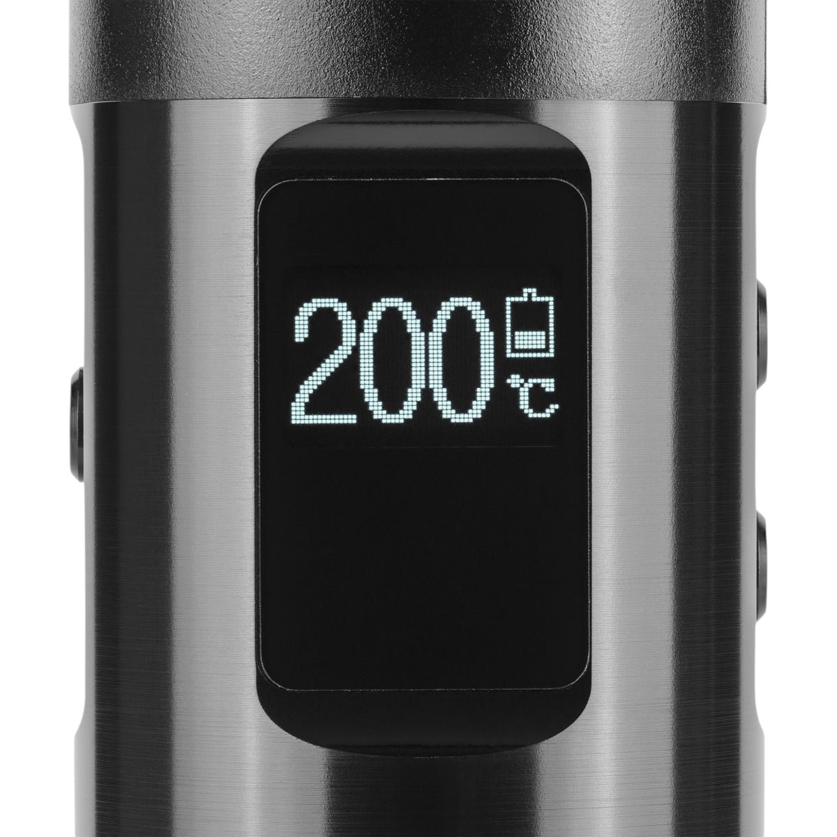 Nahaufnahme des Displays am Arizer Air Max mit 200 Grad Celsius