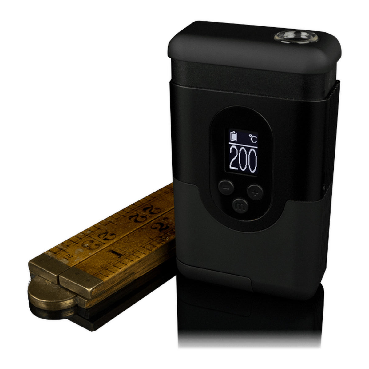 Arizer ArGo Vaporizer neben einem Zollstock als Größenvergleich