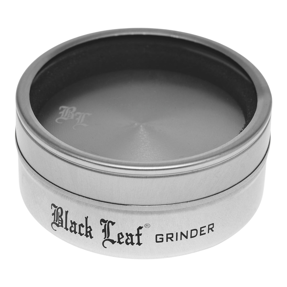 Black Leaf Alu Grinder 2 teilig Silber in Aufbewahrungsdose