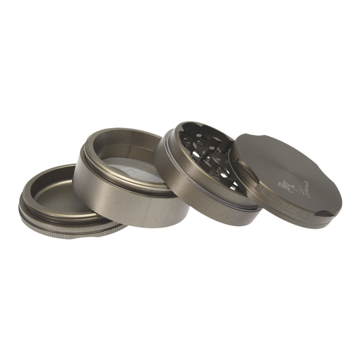 Black Leaf New Edge Granite Grinder 50mm geöffnet Deckel schräg