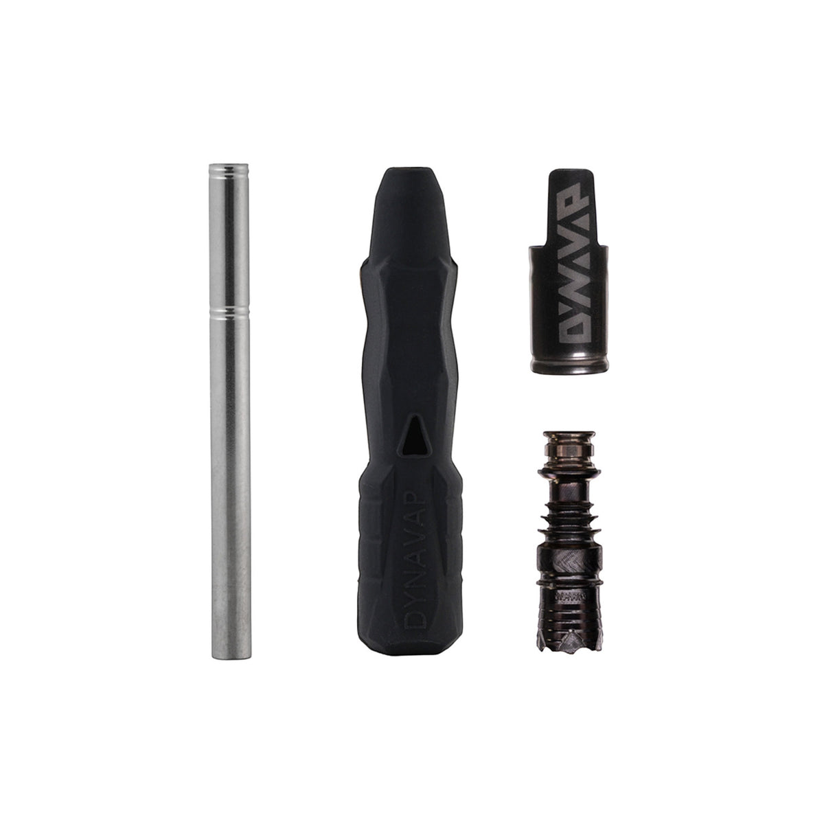 DynaVap B2 Stealth Schwarz alle Einzelteile im Detail 