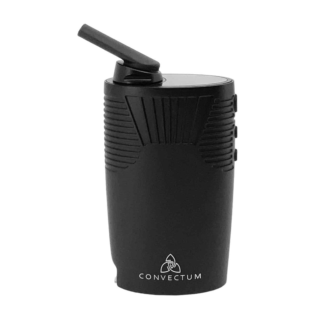 Hizen Convectum Vaporizer in Schwarz mit aufgeklapptem Mundstück