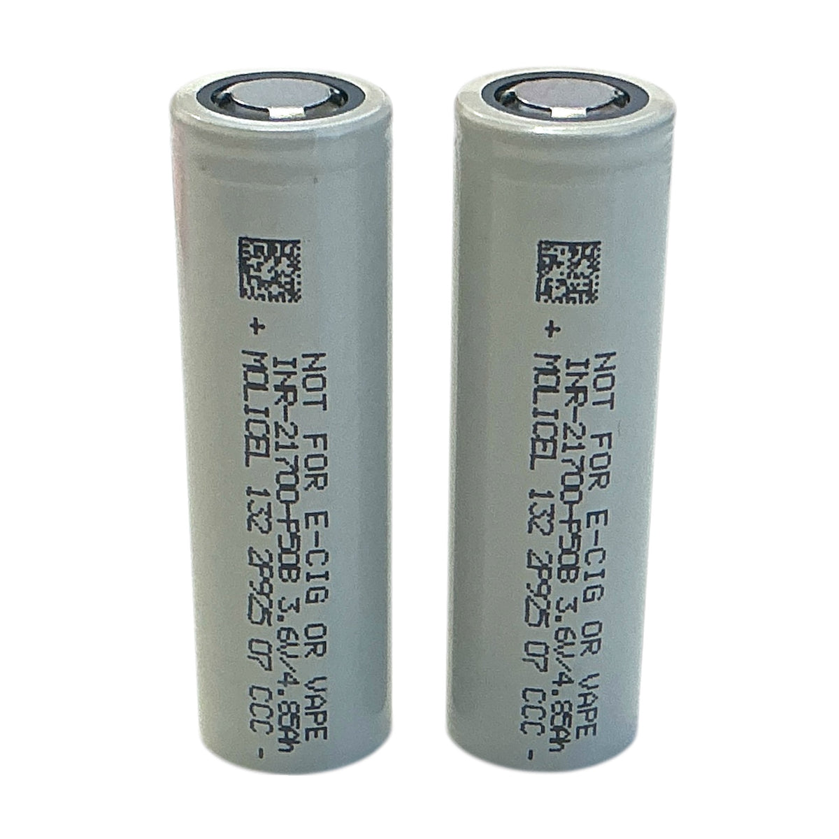 Molicell INR21700 5000mAh Akkus 2er Set stehend