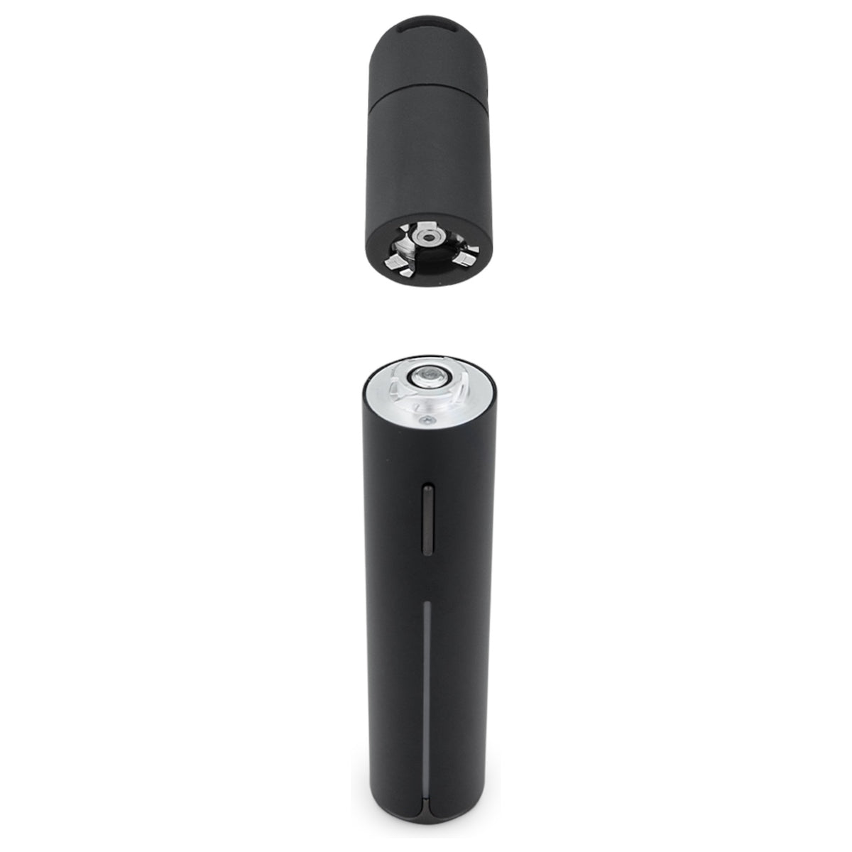 Puffco Pivot Onyx Akkuträger und Obrteil geöffnet