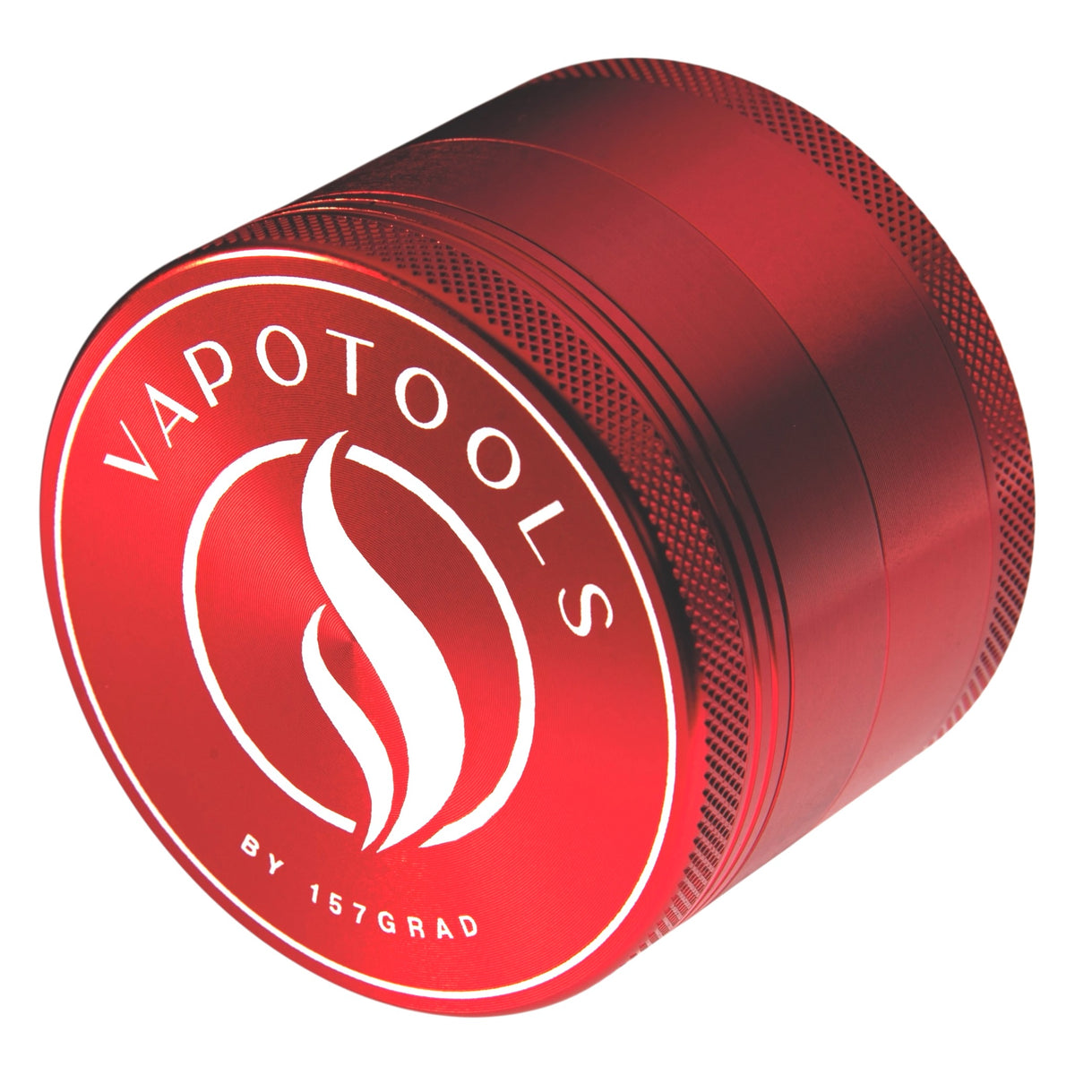 Vapotools by 157Grad Aluminium Premium Grinder Rot seitlich nach links