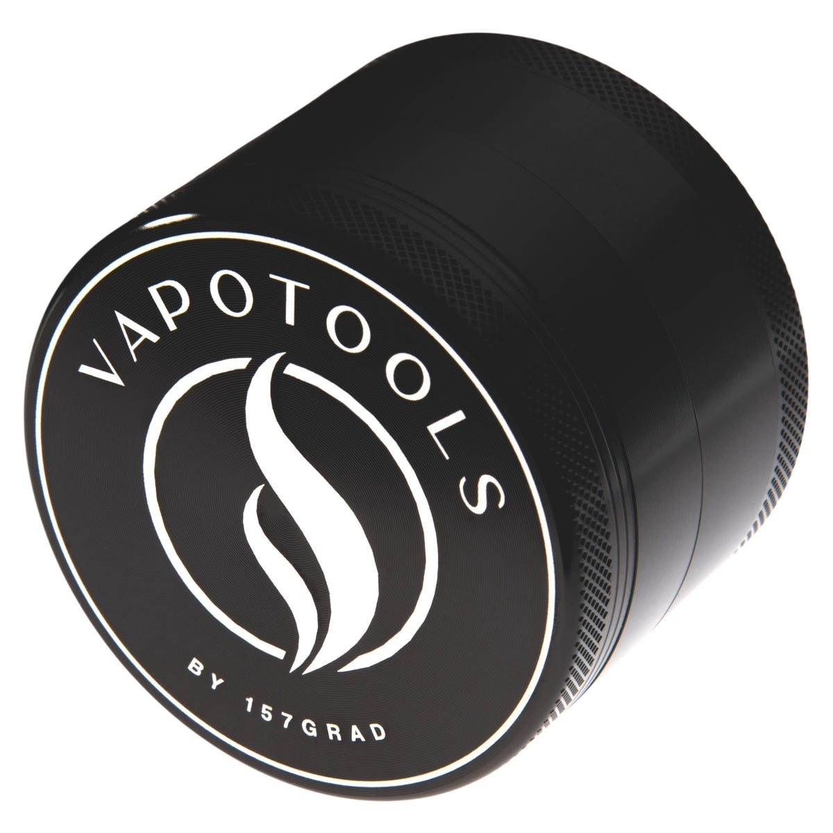 Vapotools by 157Grad Aluminium Premium Grinder Schwarz seitlich nach links