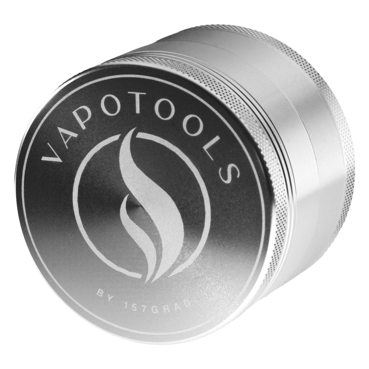 Vapotools by 157Grad Aluminium Premium Grinder Silber seitlich nach links