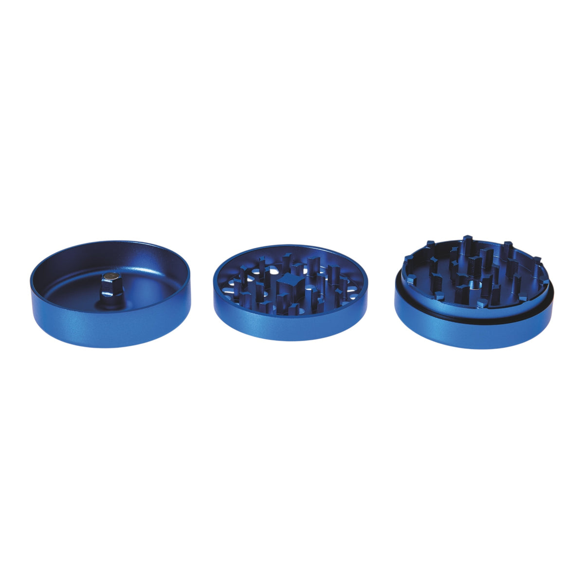 Vapotools by 157Grad Aluminium Ultra Grinder Blau geöffnet Details Mahlwerk