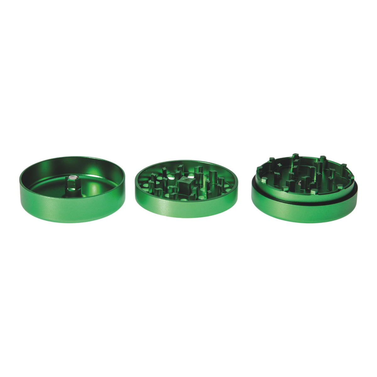 Vapotools by 157Grad Aluminium Ultra Grinder Grün  geöffnet Details Mahlwerk