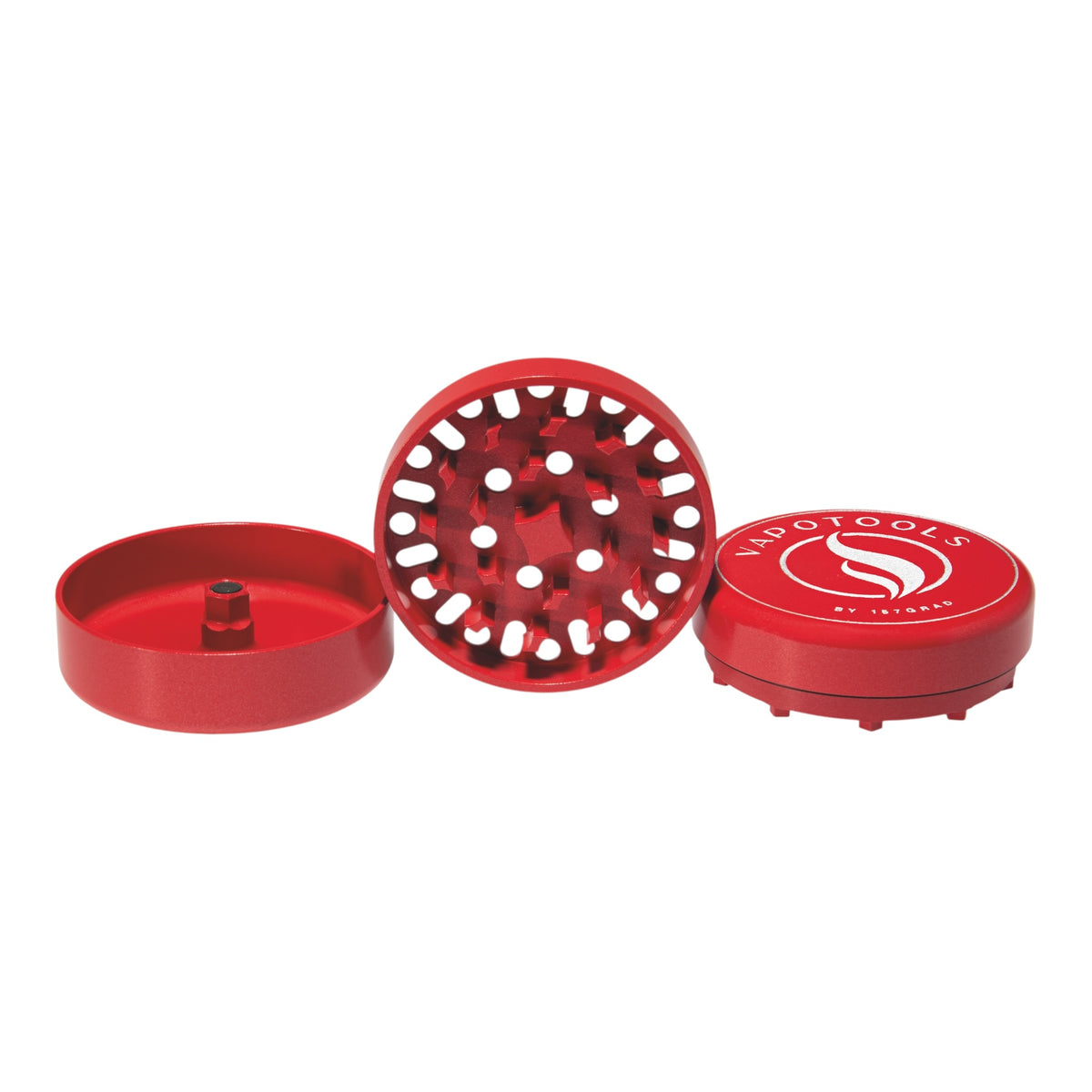 Vapotools by 157Grad Ceramic Ultra Grinder Rot  geöffnet Details Mahlwerk