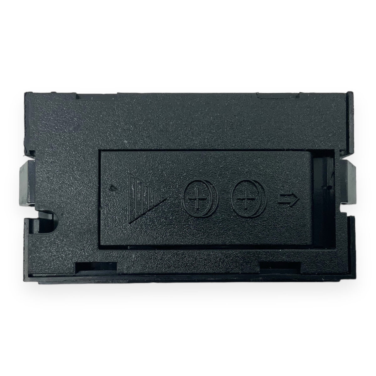 Rückseite des Vapotools Mini-Hygrometers mit Batteriefach