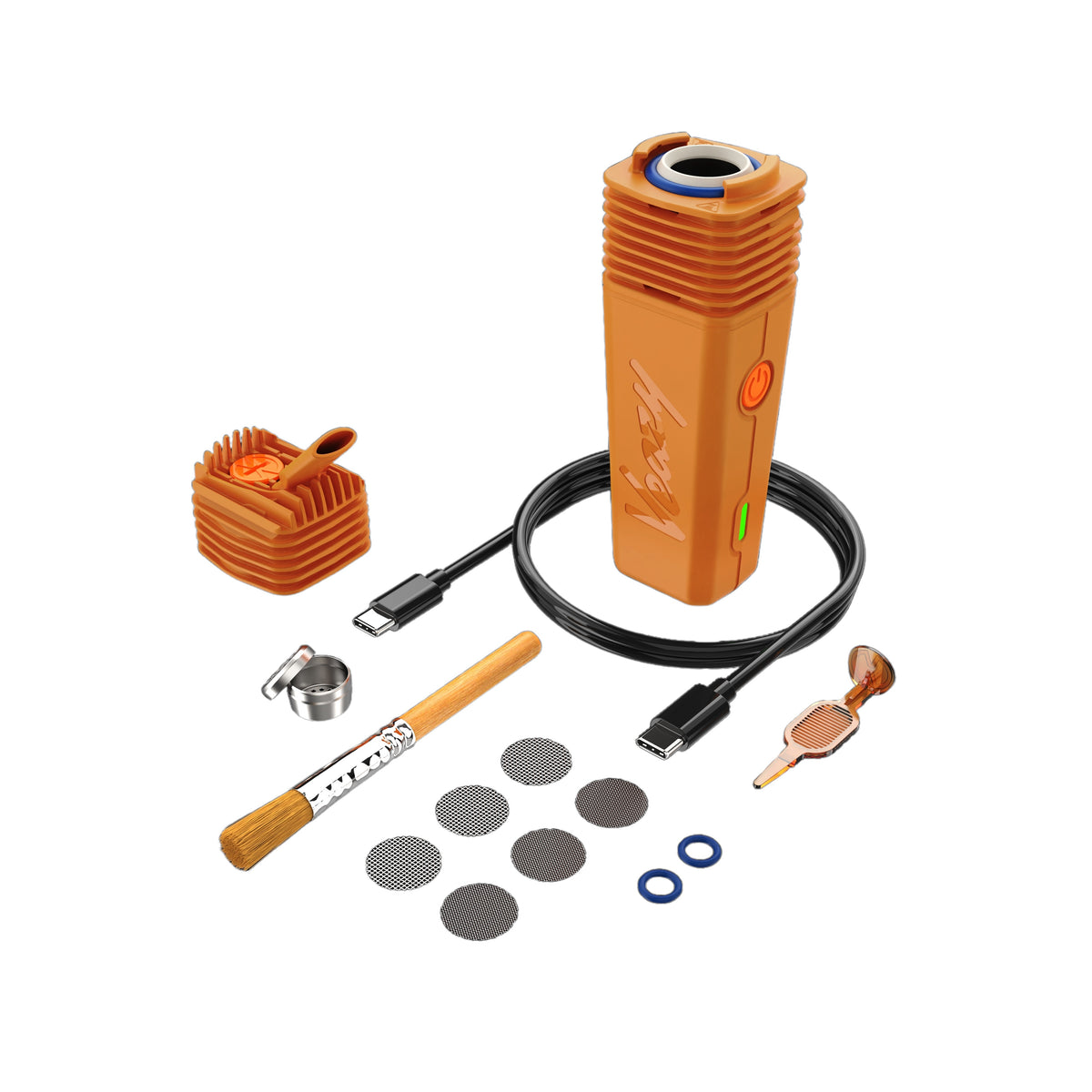 Veazy Vaporizer Inspiring Orange Lieferumfang