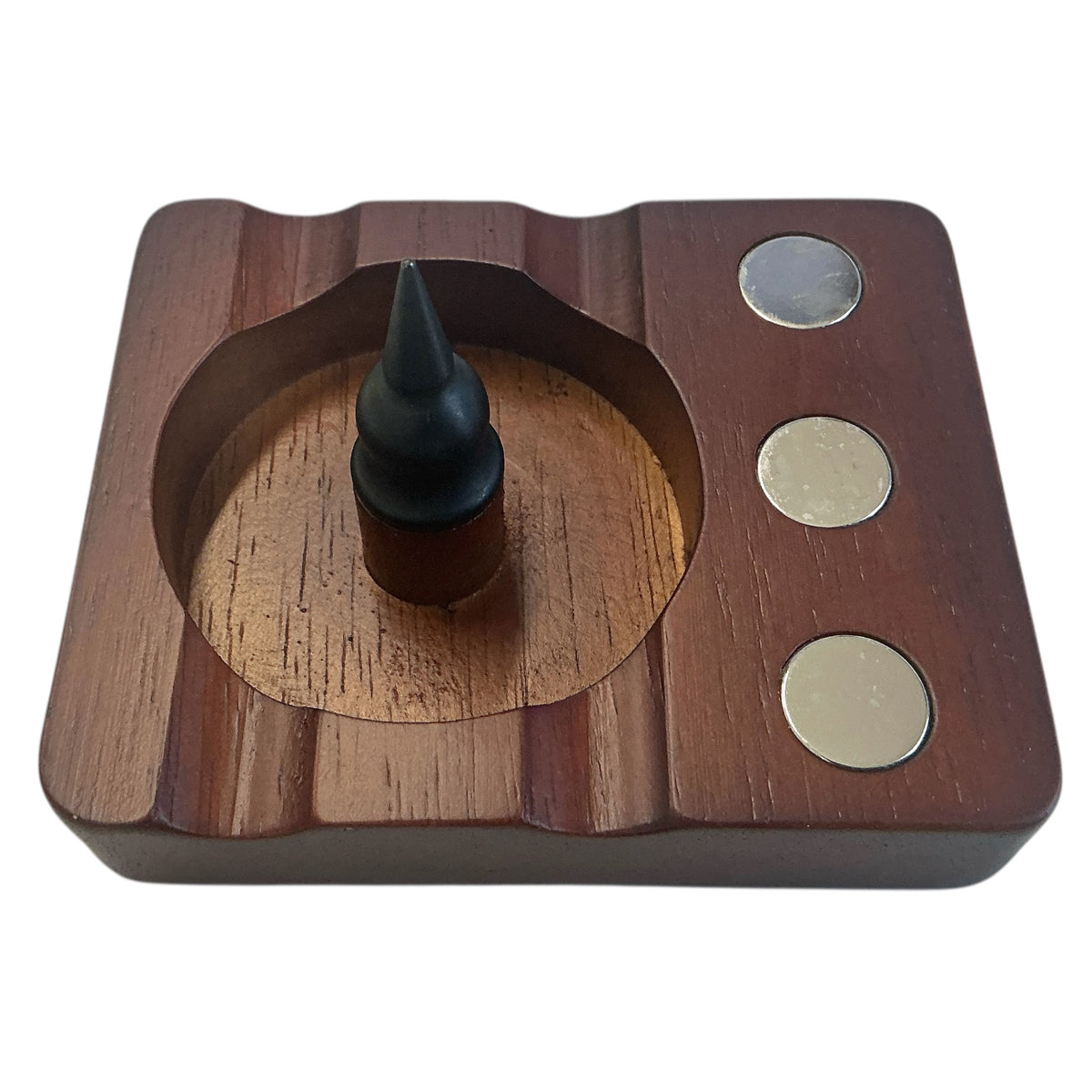 Vapotools by 157grid.combowler aus Holz mit 3 Magneten schräg von oben