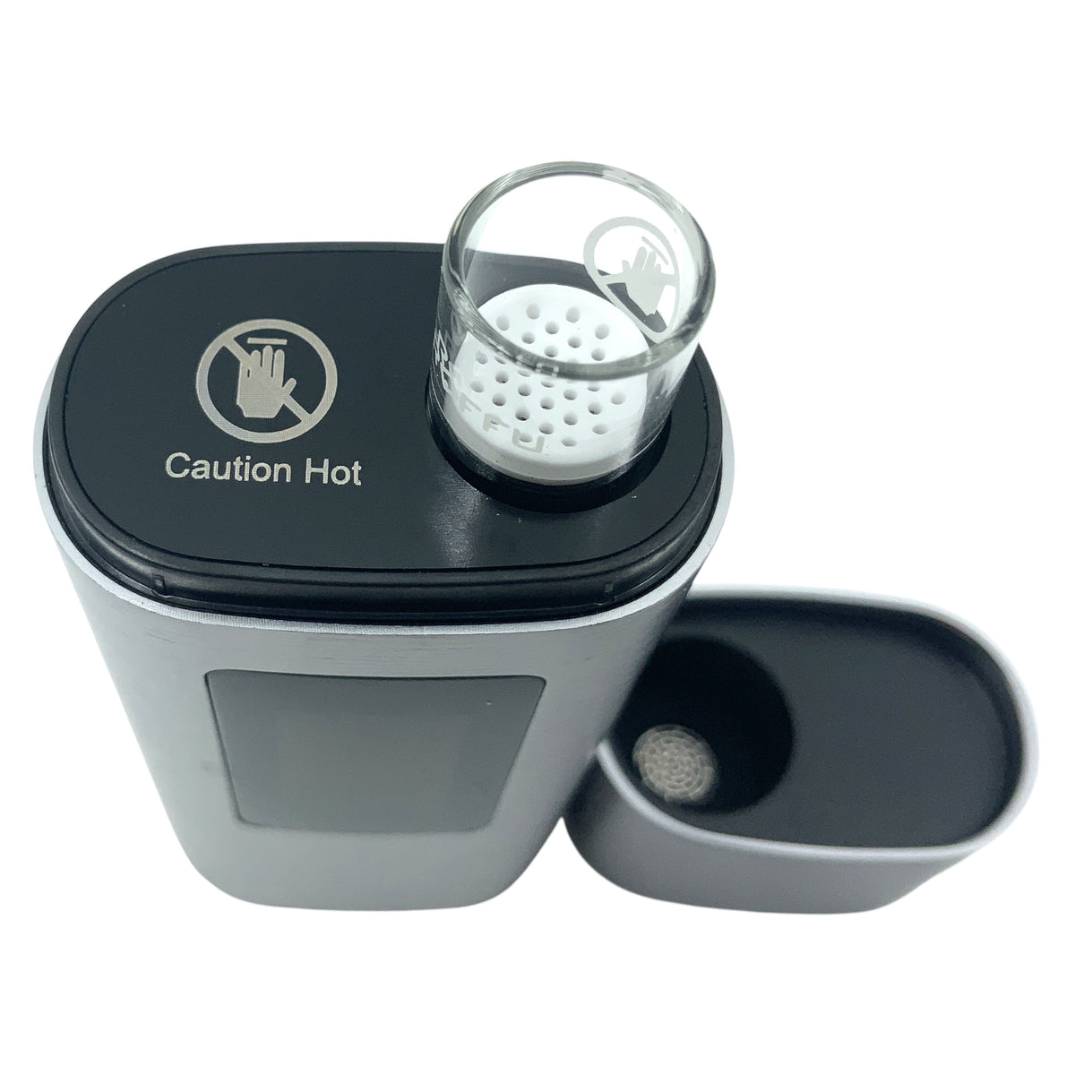 Xvape Xlux Roffu Vaporizer Onyx Grey Details Glaskammer