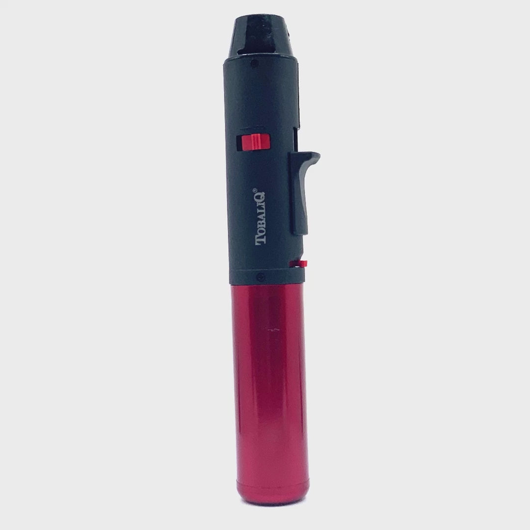 Tobaliq M3 Turbo Jet Feuerzeug Metallic Rot Video